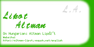 lipot altman business card